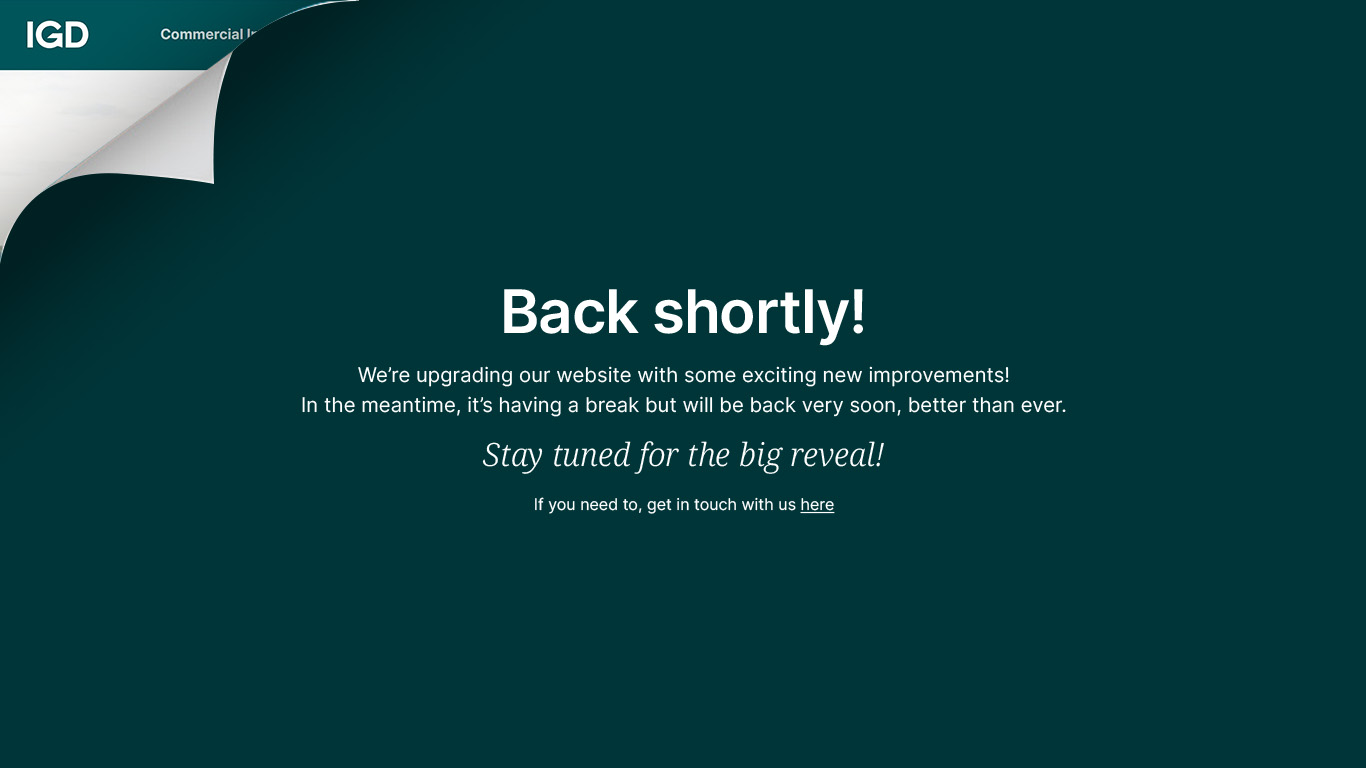 IGD New Site Coming Soon